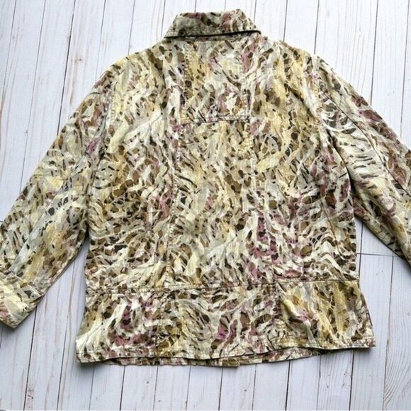 Chico’s Womens Size Large Animal Print Button Closer Lightweight Jacket - Picture 8 of 12